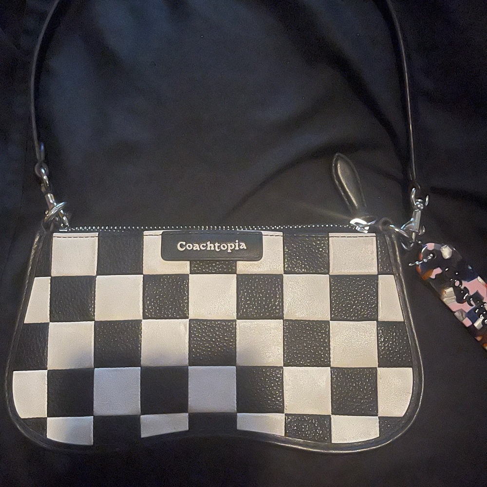 Coachtopia Checkered Shoulder Bag